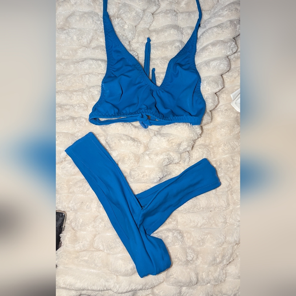 Vibrant Blue Two-Piece Bikini Set